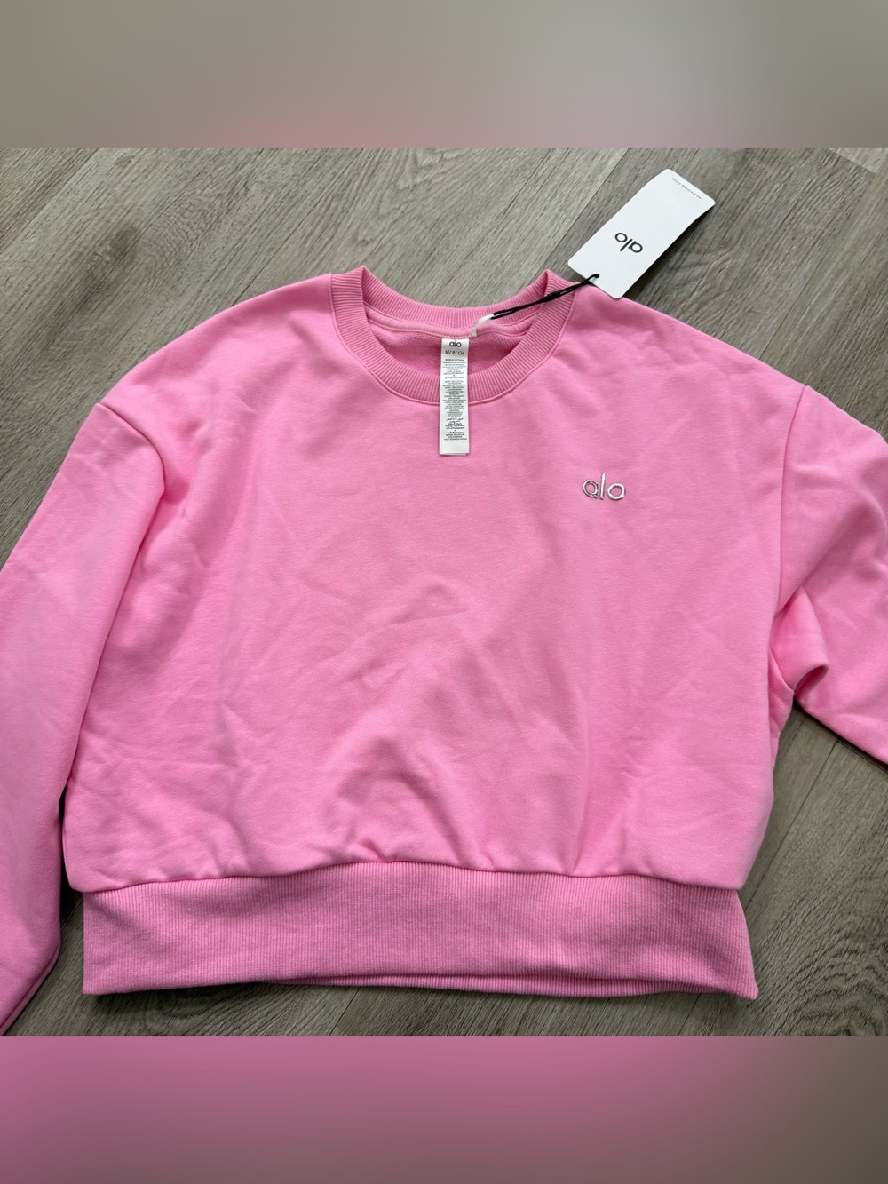 ALO Yoga Bubblegum Pink Crewneck Sweatshirt